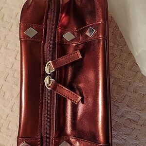 NEW Copper Chrome Metallic Cosmetic Bag